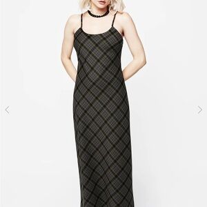Disturbia Reseda Check Midaxi Cami Dress